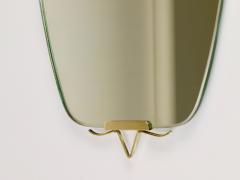 Gio Ponti Mid Century Brass Crown Wall Mirror Gio Ponti Style Italy 1940s - 4281908