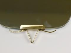 Gio Ponti Mid Century Brass Crown Wall Mirror Gio Ponti Style Italy 1940s - 4281912