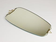 Gio Ponti Mid Century Brass Crown Wall Mirror Gio Ponti Style Italy 1940s - 4281921