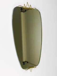 Gio Ponti Mid Century Brass Crown Wall Mirror Gio Ponti Style Italy 1940s - 4281922