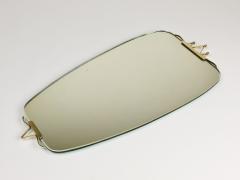 Gio Ponti Mid Century Brass Crown Wall Mirror Gio Ponti Style Italy 1940s - 4281924