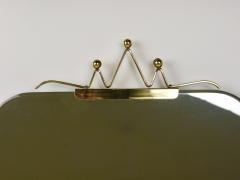 Gio Ponti Mid Century Brass Crown Wall Mirror Gio Ponti Style Italy 1940s - 4313234