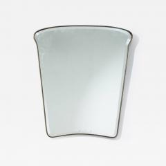 Gio Ponti Mid Century Brass Framed Beveled Mirror in the Style of Gio Ponti Italy 1950 - 4151734
