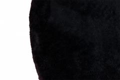 Gio Ponti Mid Century Italian Modern Triangular Black Upholstered Footstool manner of Gio - 4664564