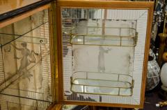 Gio Ponti Mid Century Mirrored Bar in the Style of Gio Ponti - 411624