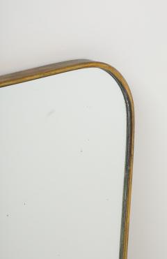 Gio Ponti Mid Century Modern Brass Framed Mirror in the style of Gio Ponti Italy 1950 - 4177930