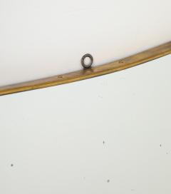 Gio Ponti Mid Century Modern Brass Framed Mirror in the style of Gio Ponti Italy 1950 - 4177934
