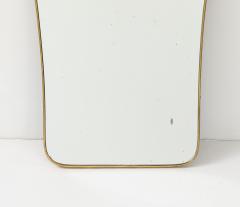 Gio Ponti Mid Century Modern Brass Framed Mirror in the style of Gio Ponti Italy 1950 - 4177941
