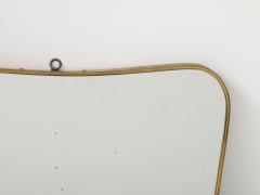 Gio Ponti Mid Century Modern Brass Framed Mirror in the style of Gio Ponti Italy 1950 - 4177942