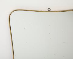 Gio Ponti Mid Century Modern Brass Framed Mirror in the style of Gio Ponti Italy 1950 - 4177945