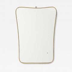 Gio Ponti Mid Century Modern Brass Framed Mirror in the style of Gio Ponti Italy 1950 - 4177983