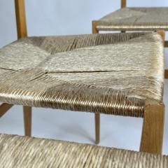 Gio Ponti Mid Century Modern Set of Six Ash Wood 699 Superleggera Chairs by Gio Ponti - 3343446