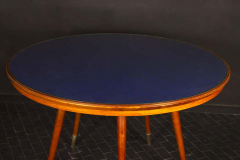 Gio Ponti Midcentury Blue Top Dining or Center Table in the style of Gio Ponti - 1527698