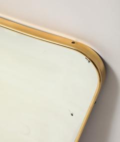 Gio Ponti Midcentury Italian Modernist Large Shaped Brass Wall Mirror - 4398714