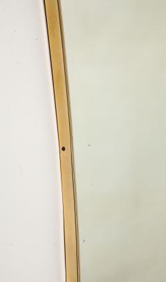Gio Ponti Midcentury Italian Modernist Large Shaped Brass Wall Mirror - 4398716