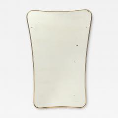 Gio Ponti Midcentury Italian Modernist Large Shaped Brass Wall Mirror - 4401759
