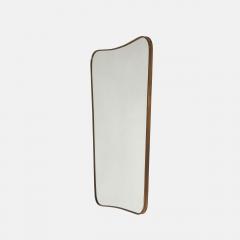 Gio Ponti Midcentury Italian Modernist Large Shaped Brass Wall Mirror Style of Gio Ponti - 4454039