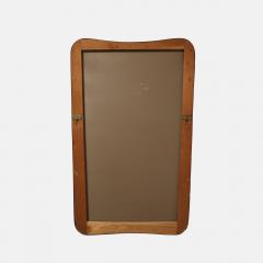 Gio Ponti Midcentury Italian Modernist Large Shaped Brass Wall Mirror Style of Gio Ponti - 4454047