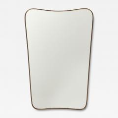 Gio Ponti Midcentury Italian Modernist Large Shaped Brass Wall Mirror Style of Gio Ponti - 4454822
