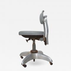 Gio Ponti Modern Silver Swivel Office Tanker Chair by Gio Ponti for Goodform 1950s - 1884609