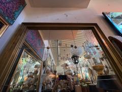 Gio Ponti Monumental Italian Modern Neoclassical Style Bronze Mirror - 4460081