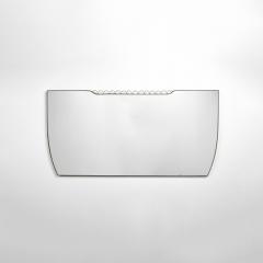 Gio Ponti Osvaldo Borsani Attr Monumental Wall Mirror Tinted Mirror Brass Italy 1940s - 4657213