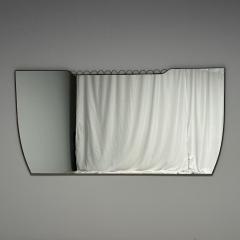 Gio Ponti Osvaldo Borsani Attr Monumental Wall Mirror Tinted Mirror Brass Italy 1940s - 4657214