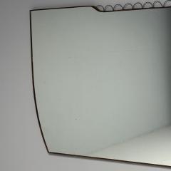 Gio Ponti Osvaldo Borsani Attr Monumental Wall Mirror Tinted Mirror Brass Italy 1940s - 4657216