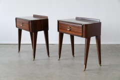 Gio Ponti PAIR OF ITALIAN ROSEWOOD NIGHTSTANDS - 2262021