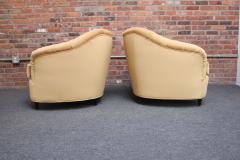 Gio Ponti Pair Gio Ponti for Casa E Giardino Velvet and Ebonized Walnut Club Chairs - 3019097