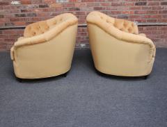 Gio Ponti Pair Gio Ponti for Casa E Giardino Velvet and Ebonized Walnut Club Chairs - 3019098