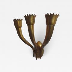 Gio Ponti Pair Italian Mid Century Modern Neoclassical Wall Sconce Attributed to Gio Ponti - 1785343