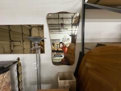 Gio Ponti Pair Of Italian Modern Gio Ponti Inspired Brass Mirrors - 4326481