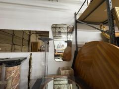 Gio Ponti Pair Of Italian Modern Gio Ponti Inspired Brass Mirrors - 4326489