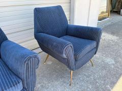 Gio Ponti Pair Of Italian Modern Gio Ponti Inspired Lounge Chairs - 4676654