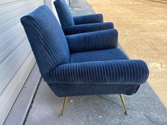 Gio Ponti Pair Of Italian Modern Gio Ponti Inspired Lounge Chairs - 4676692