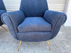 Gio Ponti Pair Of Italian Modern Gio Ponti Inspired Lounge Chairs - 4676703