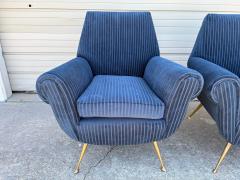 Gio Ponti Pair Of Italian Modern Gio Ponti Inspired Lounge Chairs - 4676711