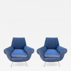 Gio Ponti Pair Of Italian Modern Gio Ponti Inspired Lounge Chairs - 4681447