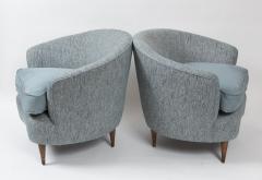 Gio Ponti Pair Of Mid Century Italian Gio Ponti Style Tub Chairs For Casa Giardino - 3196506