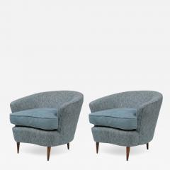 Gio Ponti Pair Of Mid Century Italian Gio Ponti Style Tub Chairs For Casa Giardino - 3202506