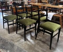 Gio Ponti Pair of 6 Rare Gio Ponti Leggera Dining Chairs 1950s - 3401502