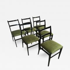 Gio Ponti Pair of 6 Rare Gio Ponti Leggera Dining Chairs 1950s - 3402938