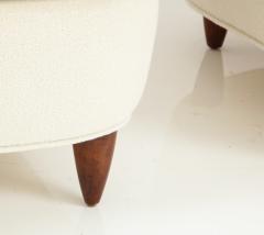 Gio Ponti Pair of Armchairs or Lounge Chairs in Ivory Boucl by Gio Ponti - 2620111