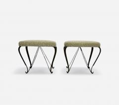Gio Ponti Pair of Brass Italian Stool circas 1950 - 4571038