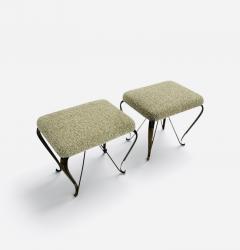 Gio Ponti Pair of Brass Italian Stool circas 1950 - 4571039