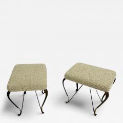 Gio Ponti Pair of Brass Italian Stool circas 1950 - 4614366