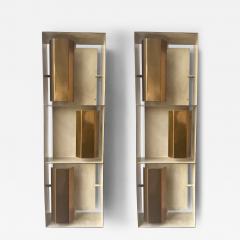 Gio Ponti Pair of Brass Sconces Finestra 12664 by Gio Ponti for Arredoluce Italy 1950s - 4511387