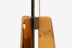 Gio Ponti Pair of Custom Solid Brass Obelisk Table Lamps Circa 2000 - 4634226