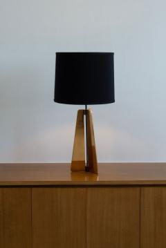 Gio Ponti Pair of Custom Solid Brass Obelisk Table Lamps Circa 2000 - 4634231